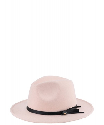 Plain Felt Fedora Hat HA320041 PINK